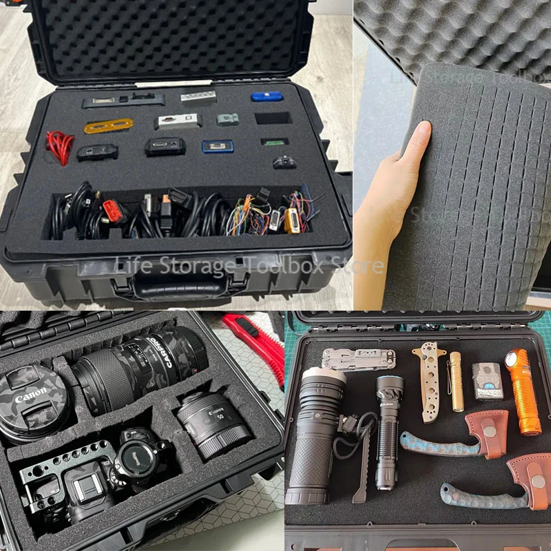 Hard Carry Tool Case Bag Waterproof Hard Case Tool Box Storage Box Equipment Instrument Tool box Organizerbox Outdoor Suitcase