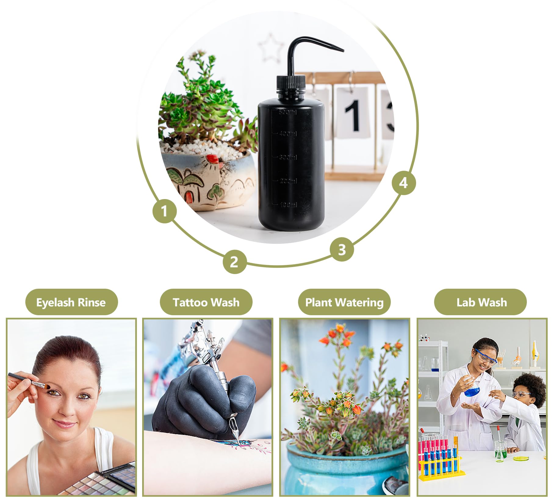 Butelka do mycia tatuażu Bezpieczna butelka do płukania Narzędzia do nawadniania Nawadnianie Wyciskanie Konewka do mycia Butelka do mycia Materiały do ​​tatuażu