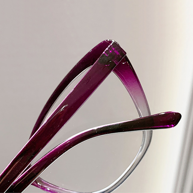 Mode Cat Eye Leesbril Frame Vrouwen Gradiëntkleur Plastic Verziend Brillen Lezen Eyglasses Bril 0 Tot + 4.0