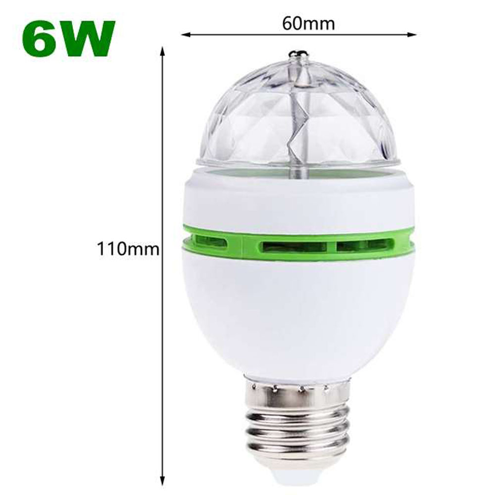 Lámpara LED RGB E27 de 9W y 6W, proyector de Color mágico, luz de escenario giratoria automática, AC85-265V 220V 110V para fiesta, Bar, KTV y discoteca