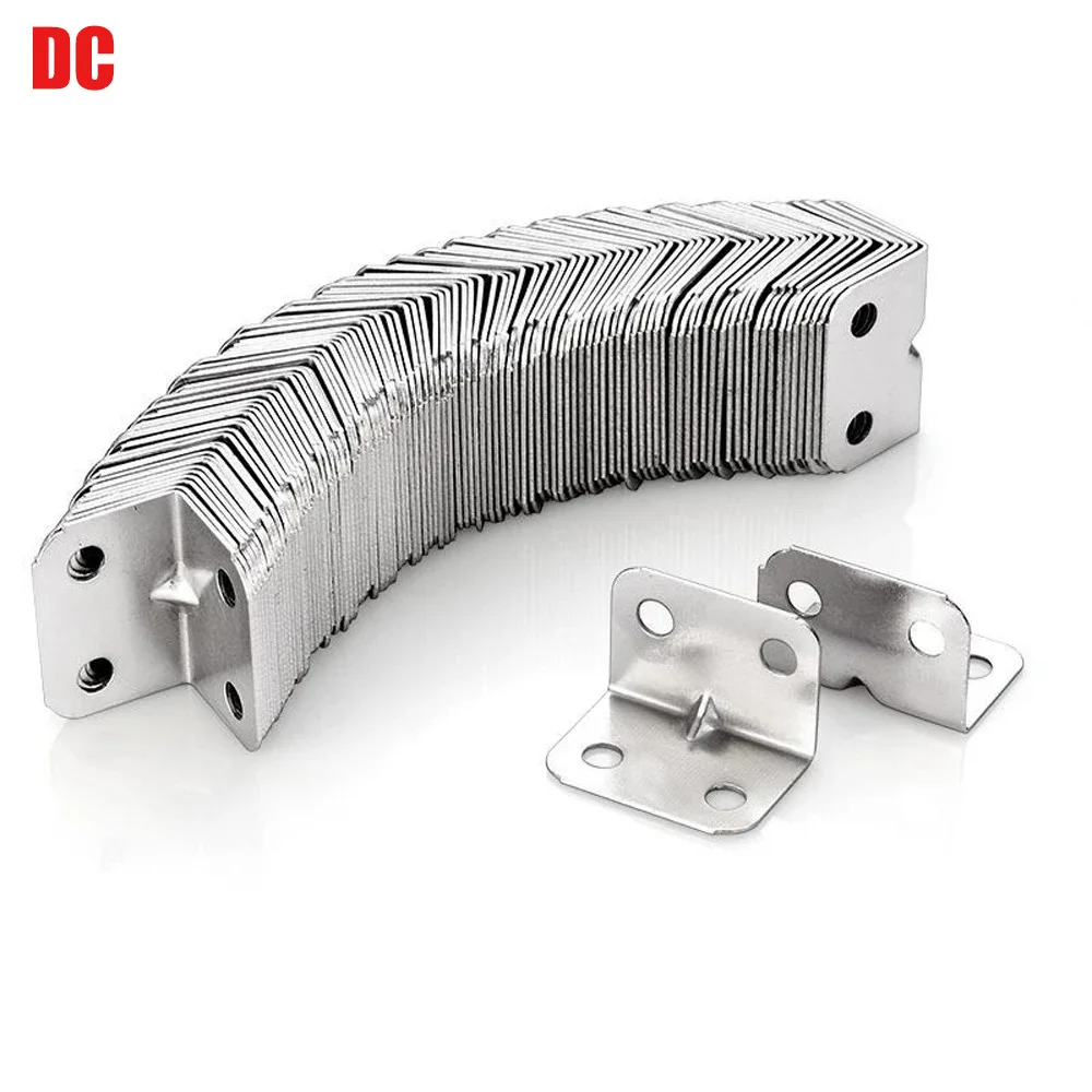 10/50pcs angle L bracket angle stainless steel bracket angle bracket suitable for tables, chairs, cabinets, wardrobes