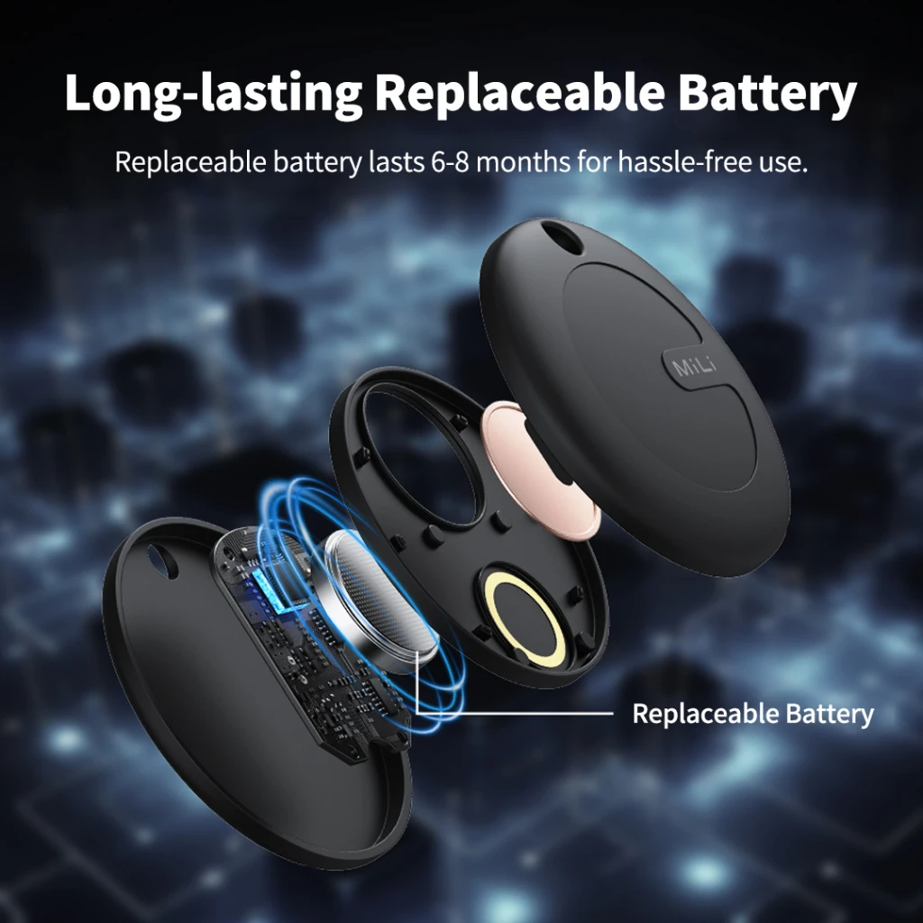 MiLi MiTag Go traqueur Bluetooth pour Android dispositif Anti-perte détecteur d'articles localisateur Intelligent fonctionne avec Google Find Hub GPS Intelligent