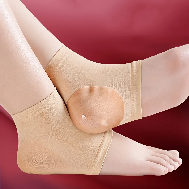 Calcetines de tacón antigrietas para mujer, medias protectoras para el talón, funda hidratante, calcetines de silicona agrietados, 1 Uds.