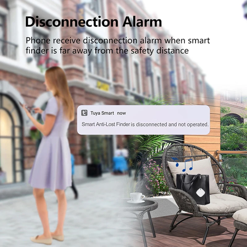 Tuya สมาร์ทแท็ก Anti-Lost ALARM ไร้สายบลูทูธ Tracker กระเป๋าเดินทาง Key PET Finder โทรศัพท์ Stuff 2-Way ค้นหา Location บันทึก