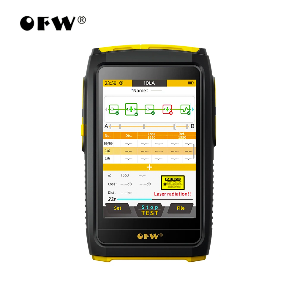 OFW Mini OTDR Оптический отражатель Otdr Активный оптоволоконный живой тестер 1550 нм 20 дБ Оптический рефлектометр Сенсорный экран OPM VFL iOLA