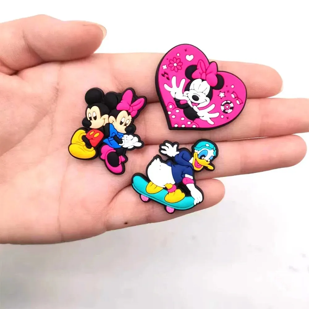 20pcs Mickey Mouse Series รองเท้า Charms ชุดสําหรับ Clogs Bogg กระเป๋า Bubble Slides รองเท้าแตะ, PVC ตกแต่งรองเท้ากระเป๋าชายหาดอุปกรณ์เสริม