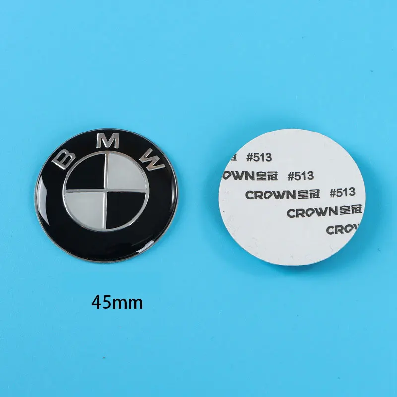 45mm BMW พวงมาลัยรถสติกเกอร์พวงมาลัยโลโก้สัญลักษณ์สําหรับ BMW E70 E83 E84 E85 E86 F07 F10 F11 F18 G01 G02 G05 G07 G09
