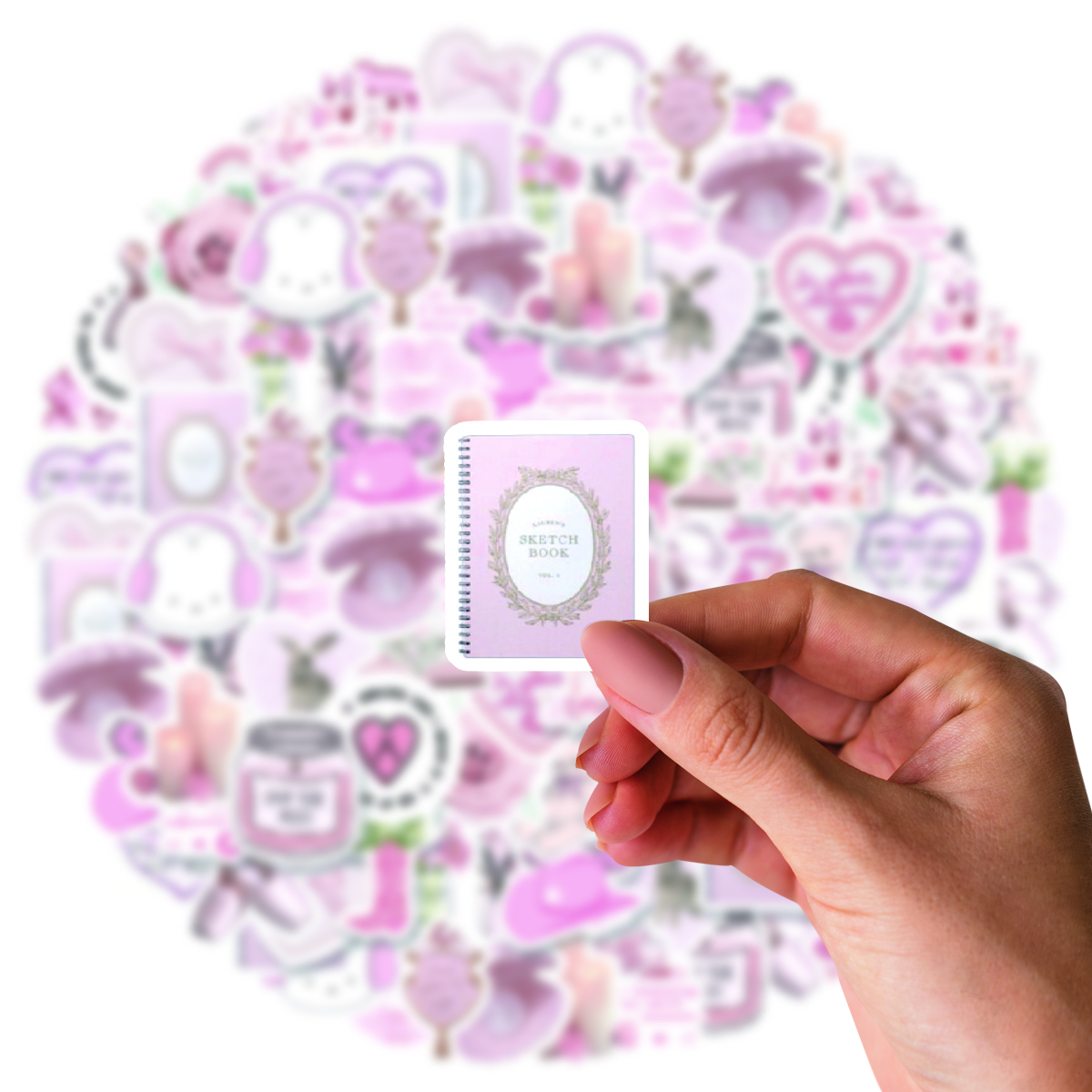 46pcs Bunny, Beer, Parfum Roze Graffiti Stickers Versierd Notebook Water Cup Dagboek Gitaar Student Briefpapier PVC Decals