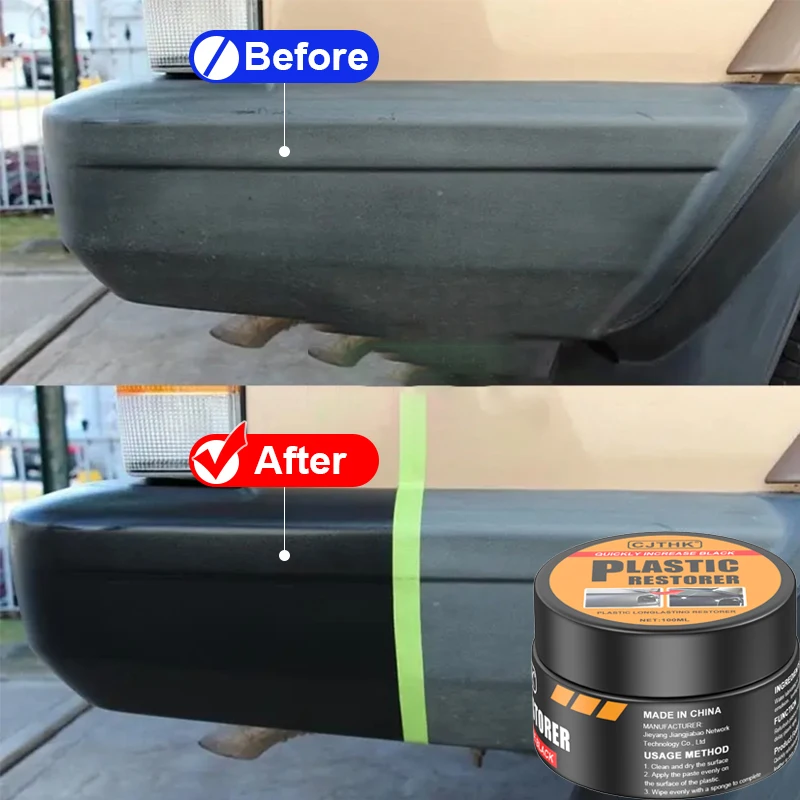 Restaurador de plástico para coche, agente de revestimiento de cera para renovación de Panel y cuero Interior de coche, transparente, para volver al negro, brillo, cera para coche