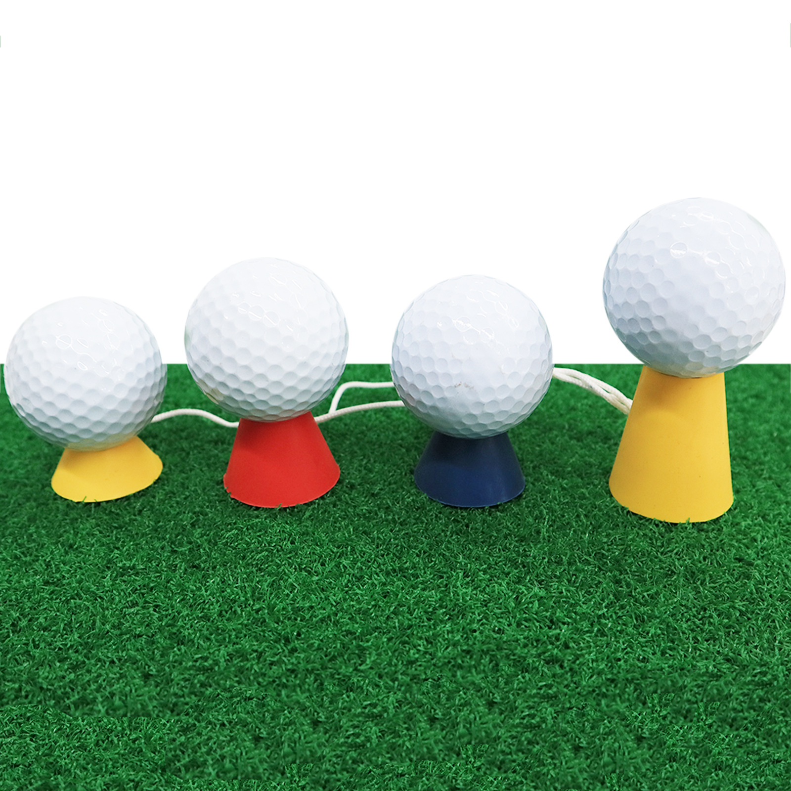 1Set Golf 4-In-1Tees Different Heights Rubber Winter Golf Tees Driver Home Range Ball Training Practice Outdoor Sports Golf Tee