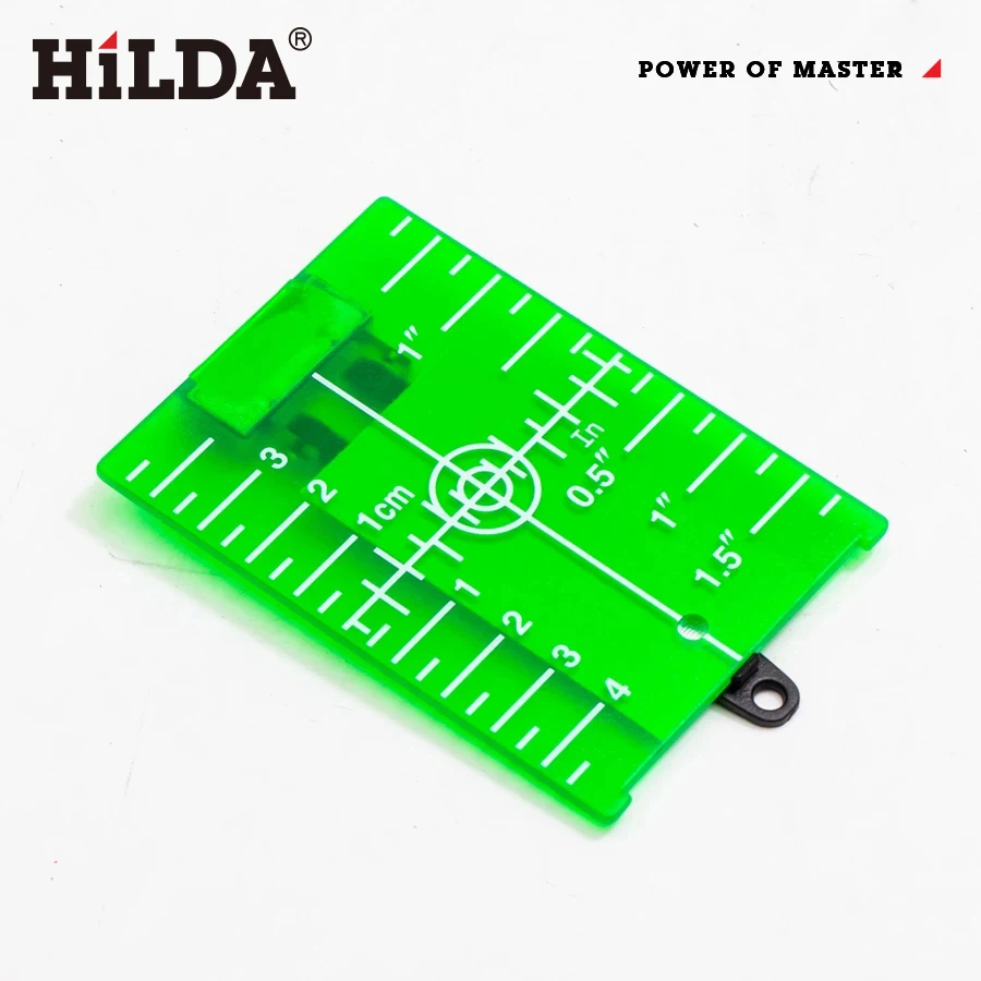 HILDA Red/Green Line Beam Distance Plate Vertical/Horizontal Laser Level Target Board Inch/cm Leveling Board Tool Parts