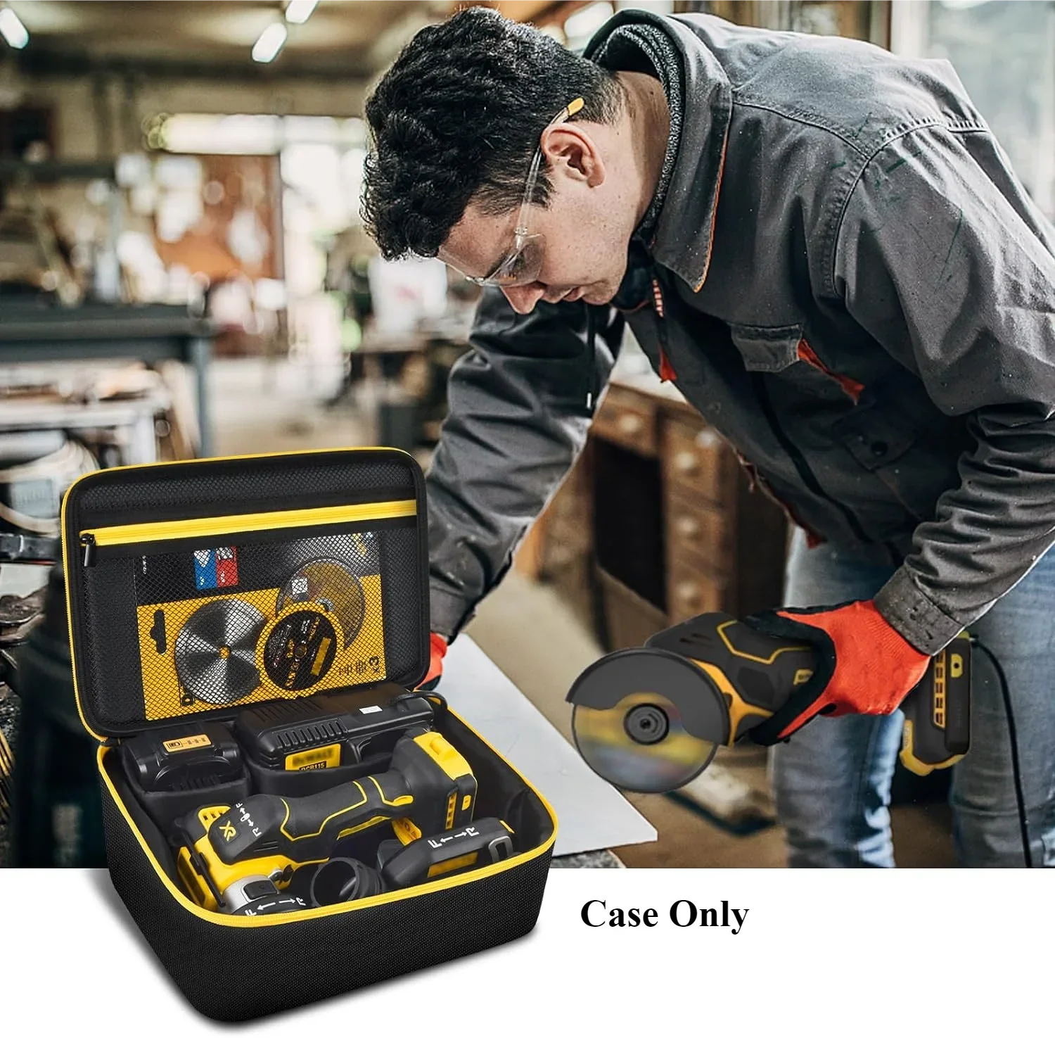 Storage Bag (Bag Only)  Compatible with DEWALT 20V MAX Cut Off Tool 3 in 1 Brushless (DCS438B),  Carrying Holder Organizer