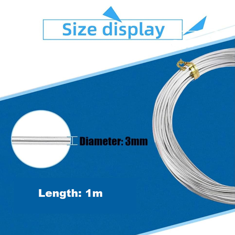 Nuevo 1 Uds. 1-100 metros 304 alambre de acero suave/duro de acero inoxidable diámetro 0,02-3mm amarre de un solo hebra alambre de hierro suave a prueba de herrumbre