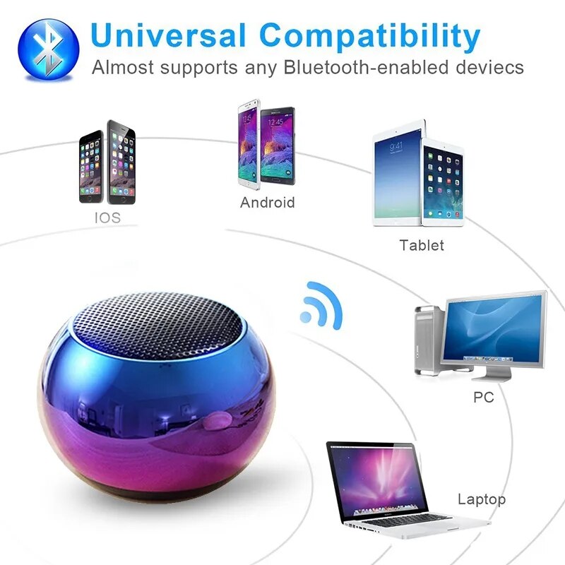 Bezprzewodowy głośnik Bluetooth Przenośny mały stalowy pistolet Metalowy ciężki subwoofer stereo surround Zewnętrzny mały głośnik Mini Bluetooth