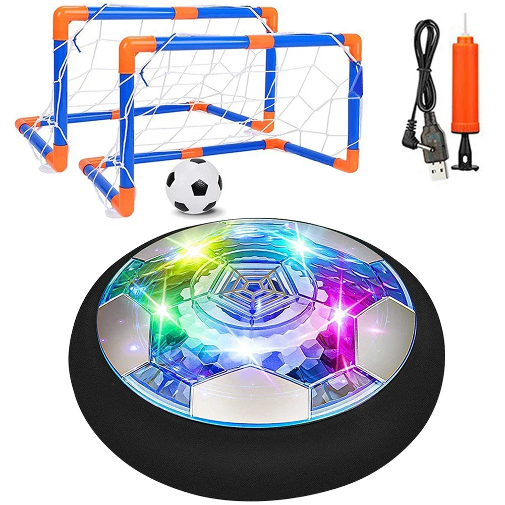 Air Power Hover Ball พร้อมไฟ LED และกันชนโฟมของเล่นกลางแจ้งในร่ม Air Floating ลูกฟุตบอลลูกฟุตบอลของเล่นของขวัญสําหรับเด็ก