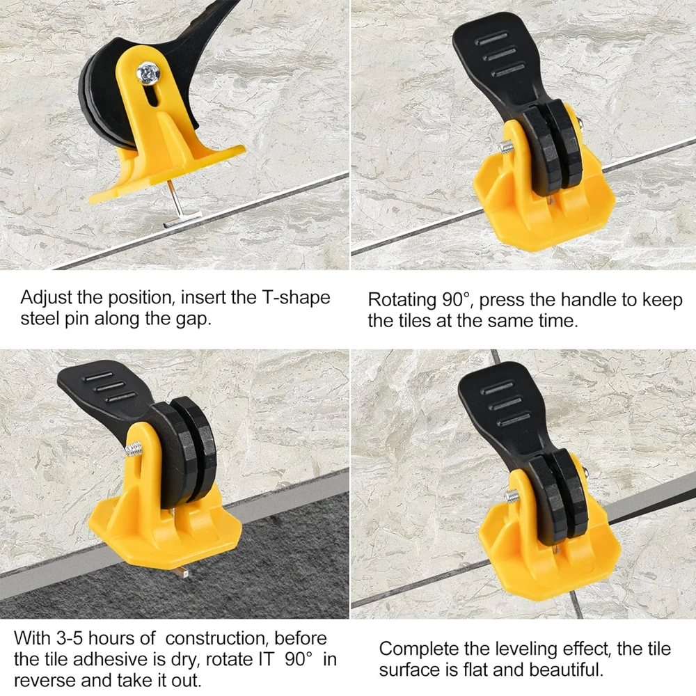 50 ชิ้นชั้นกระเบื้อง Leveling System คลิป Leveler Adjuster ชุดสําหรับวางกระเบื้อง Fixing แบนเซรามิคผนังเครื่องมือก่อสร้าง