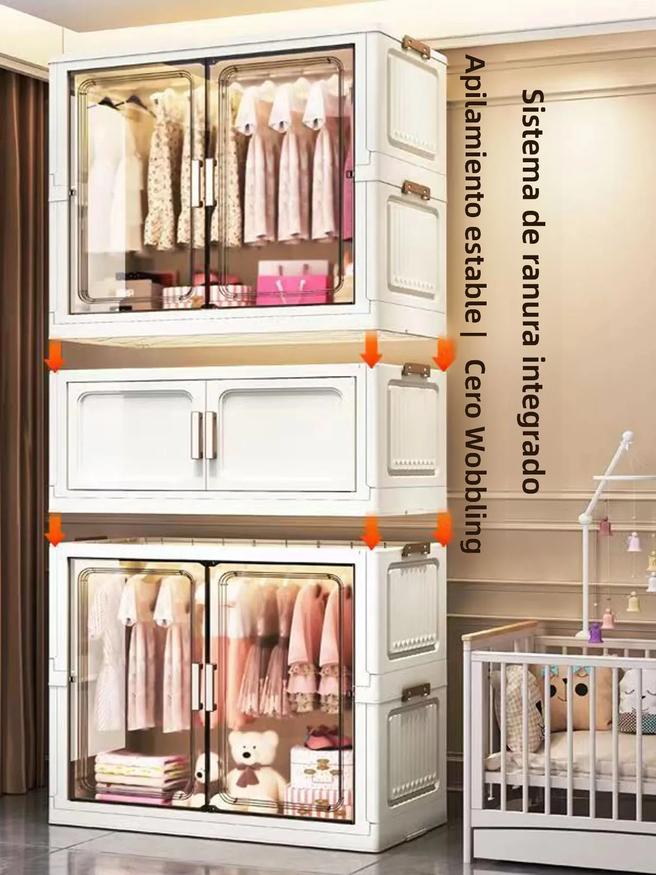 Gabinete de almacenamiento plegable, armario plegable montado en la pared, organizador compacto para el hogar, oficina, diseño que ahorra espacio