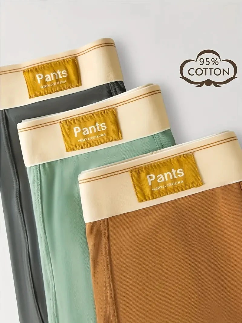 3 uds bragas para hombre BoxerShorts de algodón ropa interior para hombre Boxers para hombre transpirables U convexo calzoncillos masculinos bañadores sexis