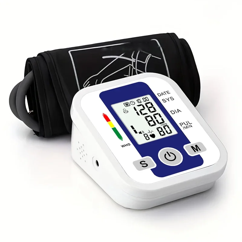 JUSTLANG Arm เครื่องวัดความดันโลหิต เซ็นเซอร์ความดัน Monitor BP เครื่องวัดความดันโลหิตอัตโนมัติ Digital Tensiometer จอแสดงผล LED Arm Cuff