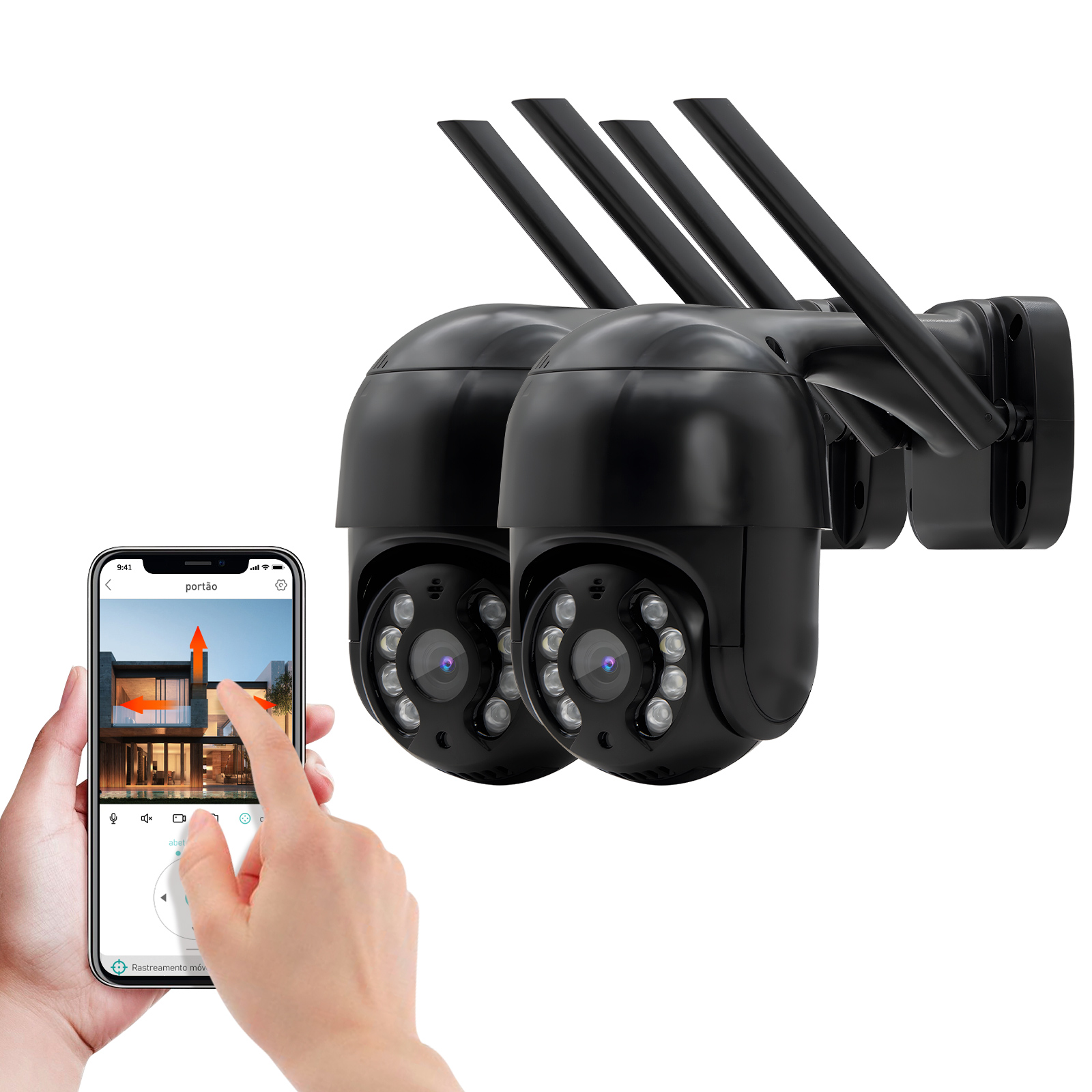 Camera De Segurança Wifi Full,Icsee, camera seguranca wifi, monitor,cameras vigilância wifi exterior,visão noturna,a prova dágua