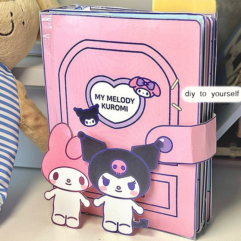 Sanrio Quiet Book Kuromi Cinnamoroll My Melody ทําด้วยมือ DIY ของเล่นเด็กการพัฒนา Hands on ability สาวของขวัญวันเกิด