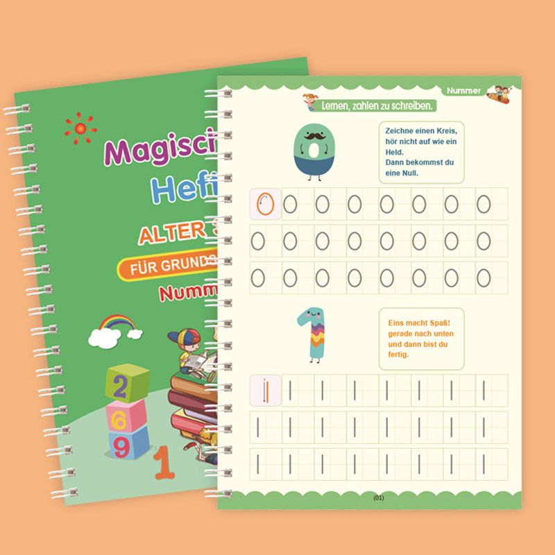 German Magic Books for Children Alphabet Reusable Handwritten Magic Notebook Writing for Calligraphy Set Montessori Copybook