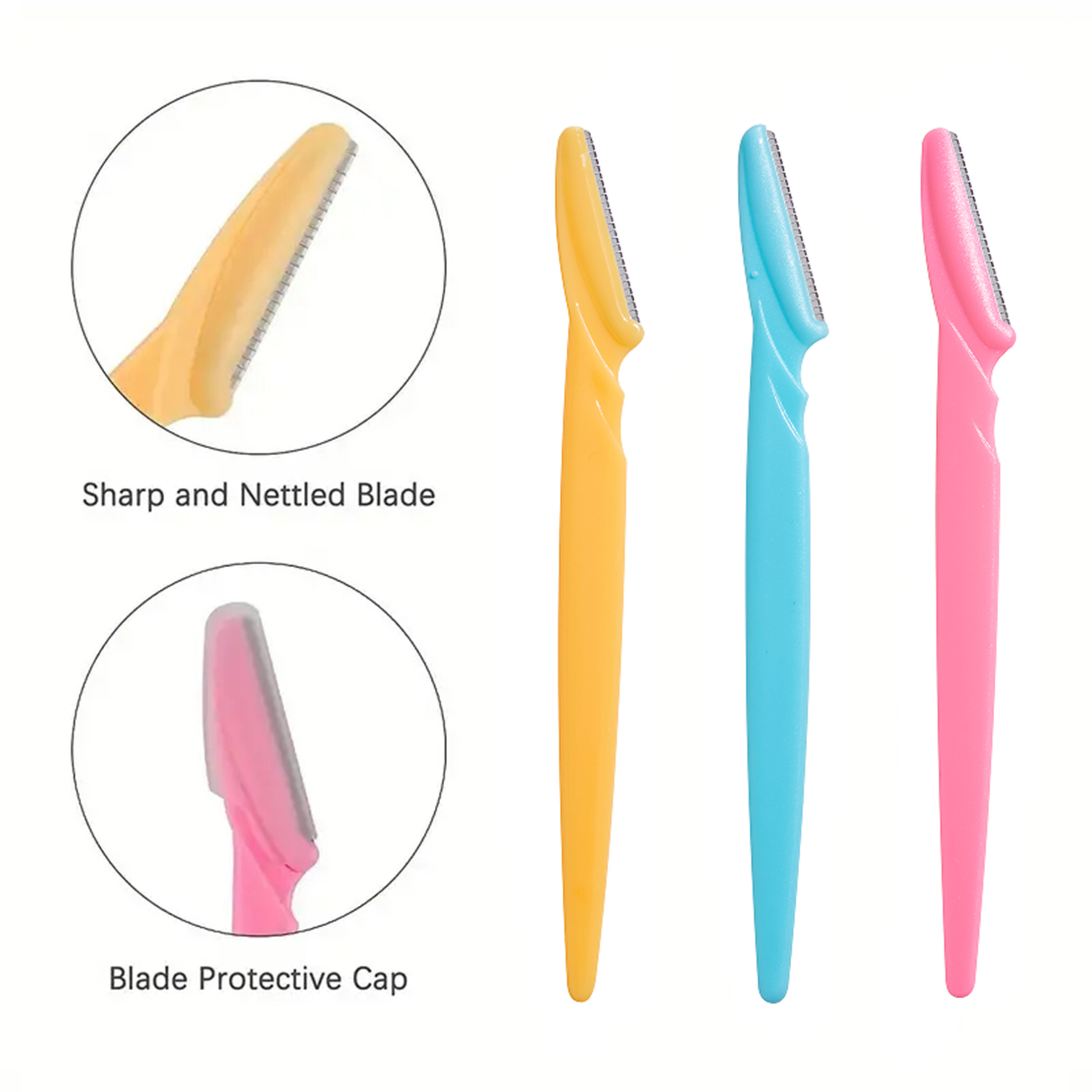 Portable Eyebrow Trimmer Blade Women's Face Shaver Safety Knife Makeup Scraper Hair Removal Tool for Eyebrow Epilation