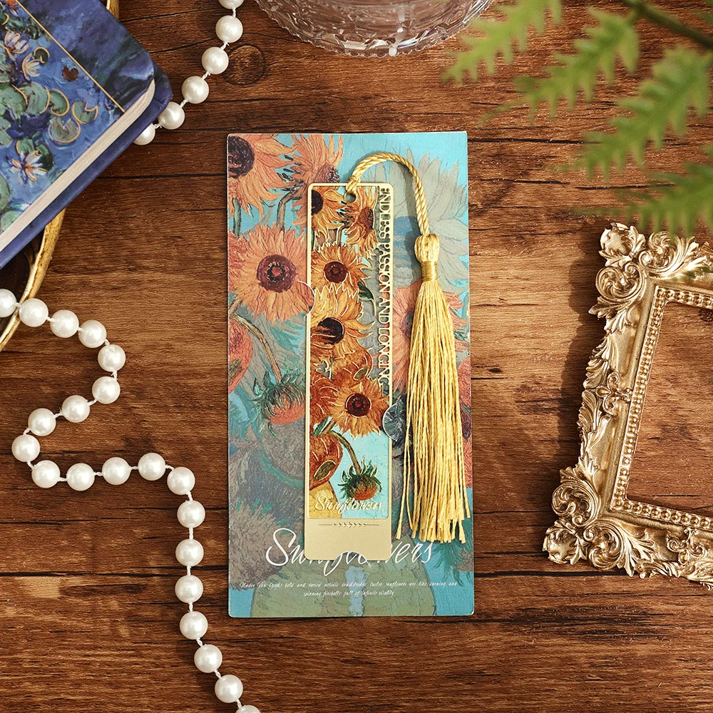 Segnalibro in metallo cavo, design girasole/iride/rosa, regalo elegante per gli amanti dei libri, lettori e scrittori