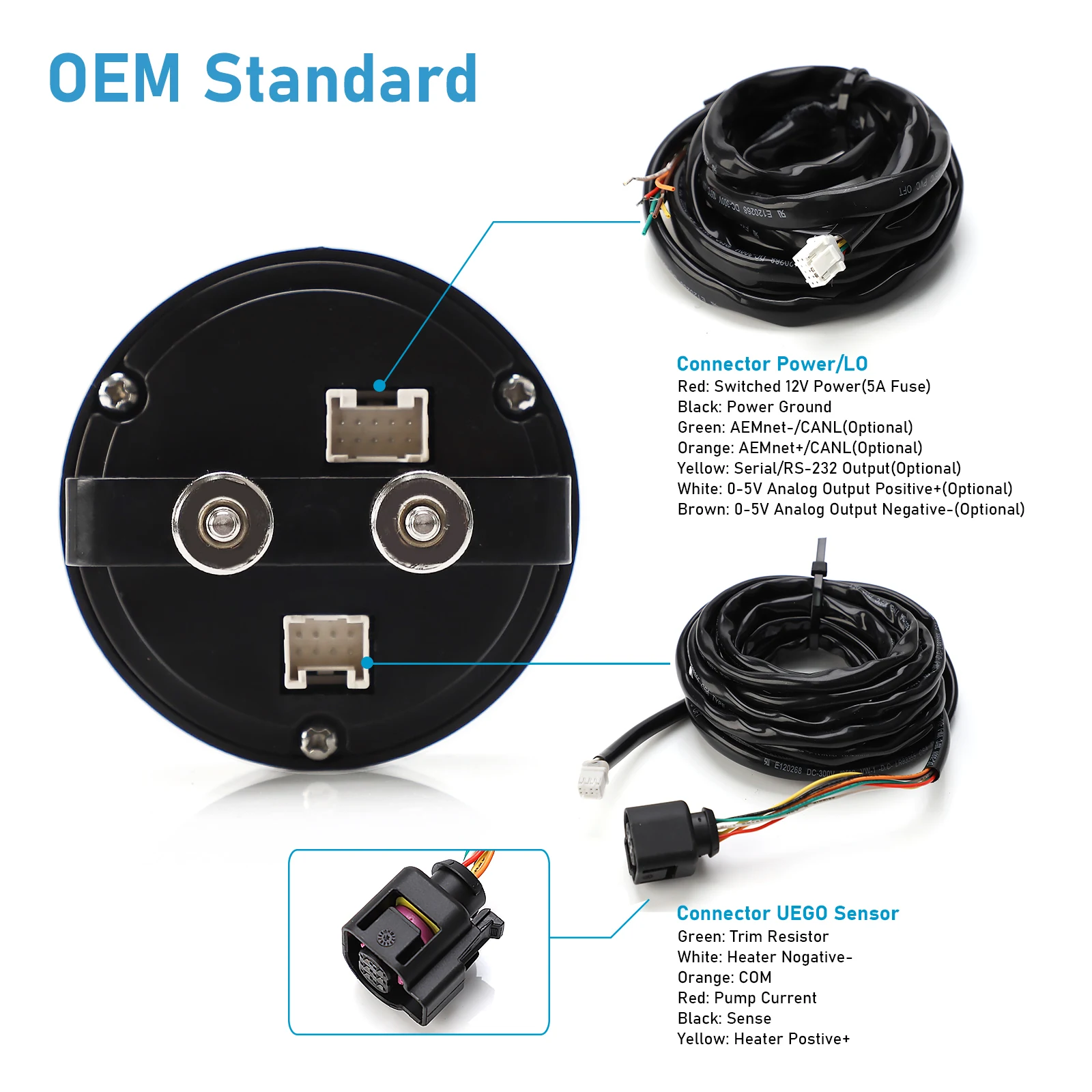 O2 Controller Luft Kraftstoff Verhältnis Gauge Kit EM 30-0300 X-Serie Breitband UEGO AFR LSU 4,9 0258017025 Sensor Kit für Auto Sauerstoff Sensor