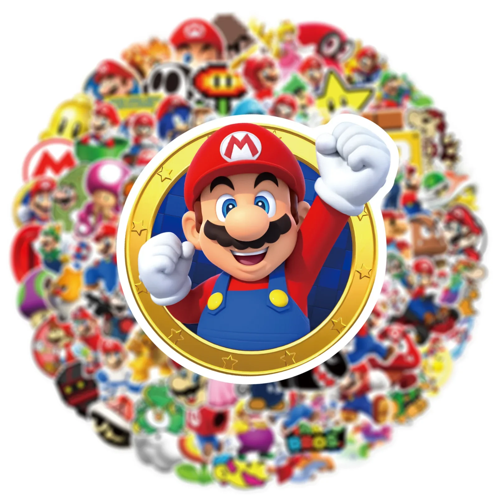100/200/300Pcs การ์ตูน Super Mario เกมสติกเกอร์แล็ปท็อปโน้ตบุ๊ค Scrapbooking ตู้เย็นโทรศัพท์กันน้ําสติกเกอร์รูปลอกของเล่นเด็ก