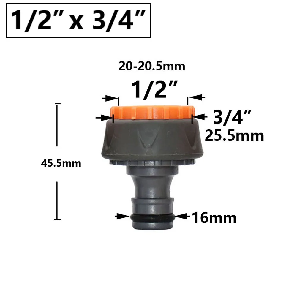 1/2 "3/4" 1 "Chủ Đề Đầu Nối Nhanh 16Mm Núm Vú Tưới Vườn Khớp Nối Tưới Nhỏ Giọt Vòi Tập Cổng Kết Nối phụ Kiện 1 Cái