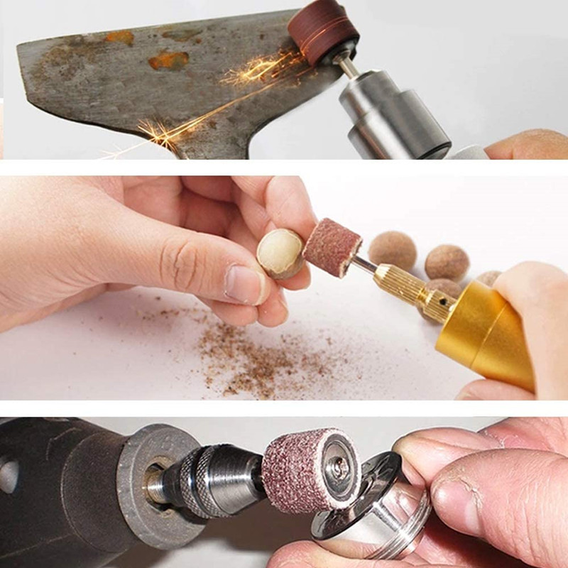 サンディングドラムキット サンディングバンド 1/2 1/4 インチ サンドマンドレル 80/120/180 グリット ドレメルネイルドリルロータリー研磨ツールに適合