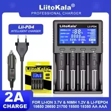 Liitokala Lii-S12 Lii-PD4 Lii-PD2 Smart 18650 Battery Charger for NiMH LiFePO4 Li-ion 3.7V 1.2V 26650 14500 26700 18350 AA AAA