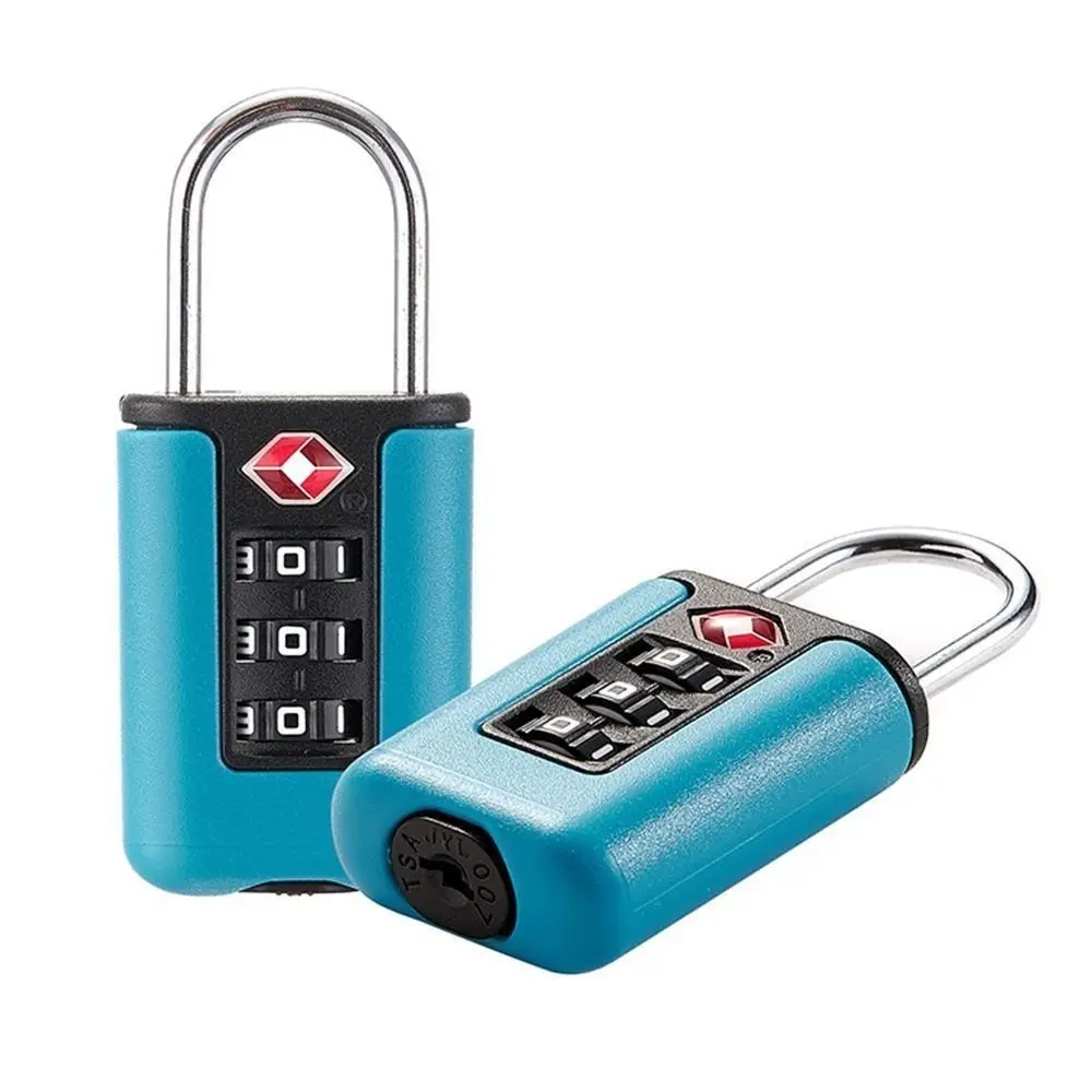 Contrast Color Design Padlock TSA Customs Code Lock for Travel Luggage Password Changeable Lock