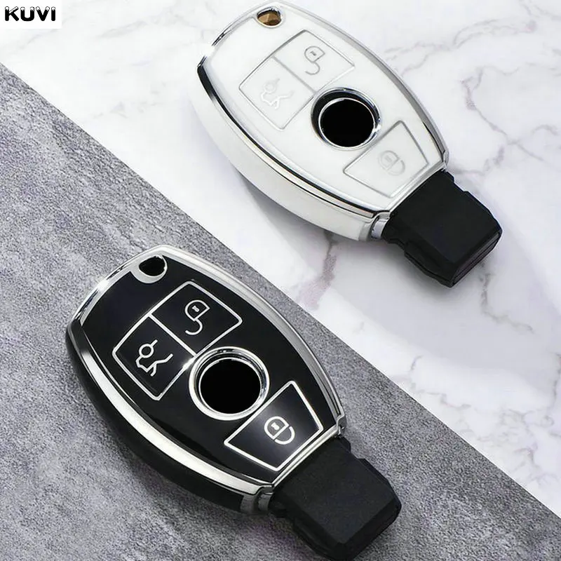 Soft TPU ฝาครอบรถ Protector Shell สําหรับ Mercedes Benz A B C E Class GLS GLA GLK GLC CLS CLA AMG W204 W205 W212 W463 W176
