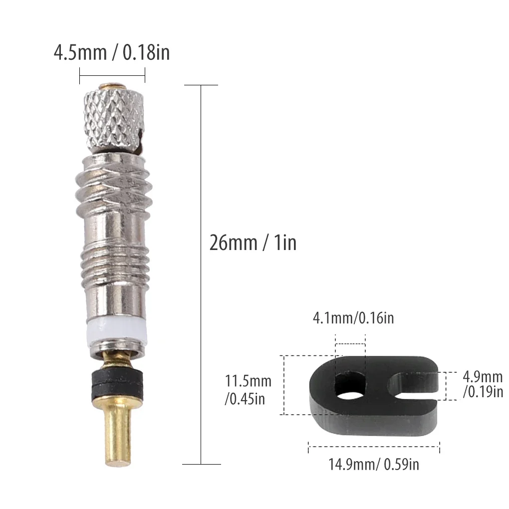 Reemplazo de núcleo de válvula Presta extraíble para bicicleta, herramienta extractora de núcleo sin cámara de latón para bicicleta de montaña y carretera