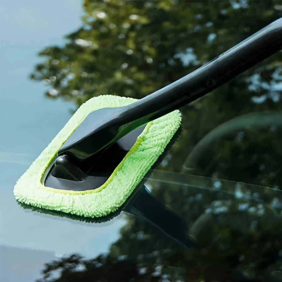Herramienta de limpieza y lavado de coche con mango largo, limpiador de ventanas de coche, Kit de lavado, limpiaparabrisas, limpiador de limpiaparabrisas de microfibra, cepillo de limpieza