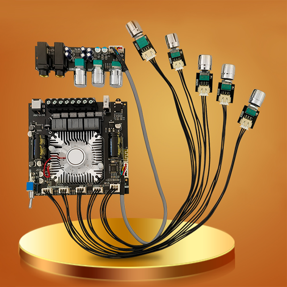 DC15-36V ZK-DAM-L1 Geïntegreerde 2.1-Kanaals Bluetooth Versterkerbord Voor High - Power Karaoke Zangmicrofoon.