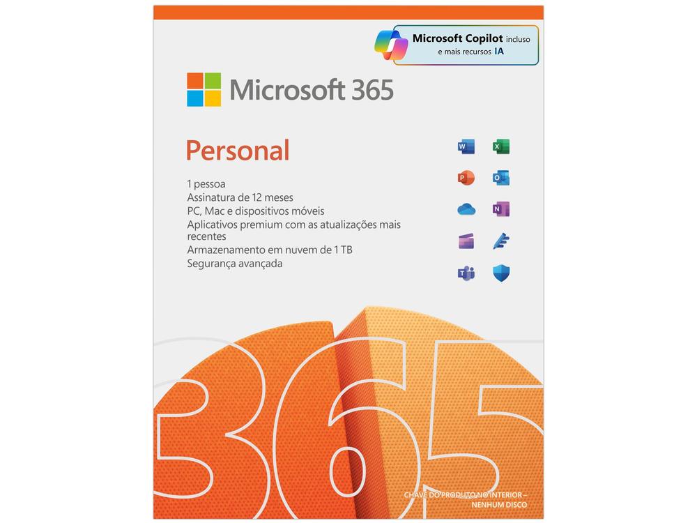 Pacote Office 365 Personal 1 Ano Digital