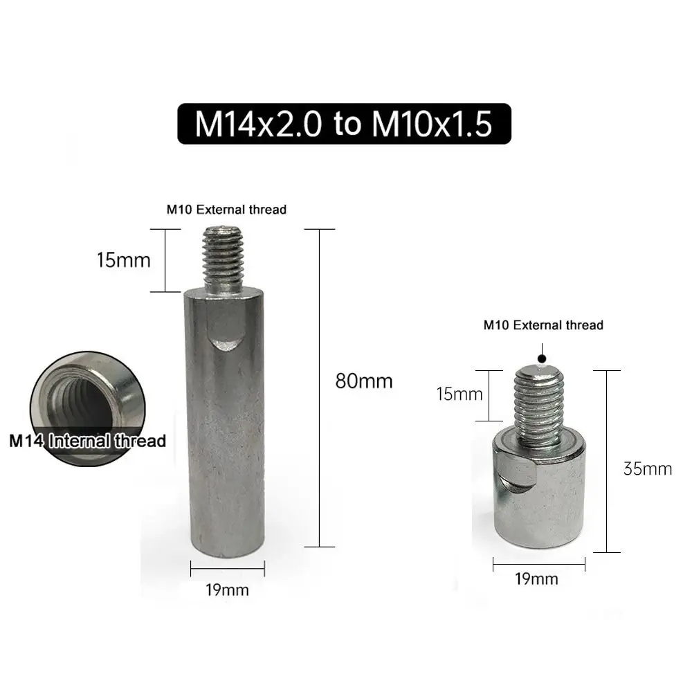 M14 auf M10 Winkelschleifer-Adapter, langlebiges Gewinde-Schlitzwerkzeug zum Polieren von Verbindungsstangen-Nachrüstzubehör
