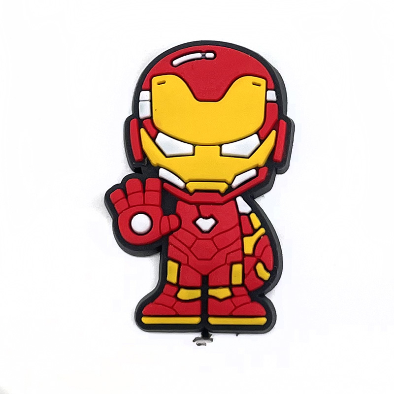 MINISO 1pcs cartoon Marvel superhero DIY shoe charms garden Accessories buckle fit clogs sandals pin decorate kid gift