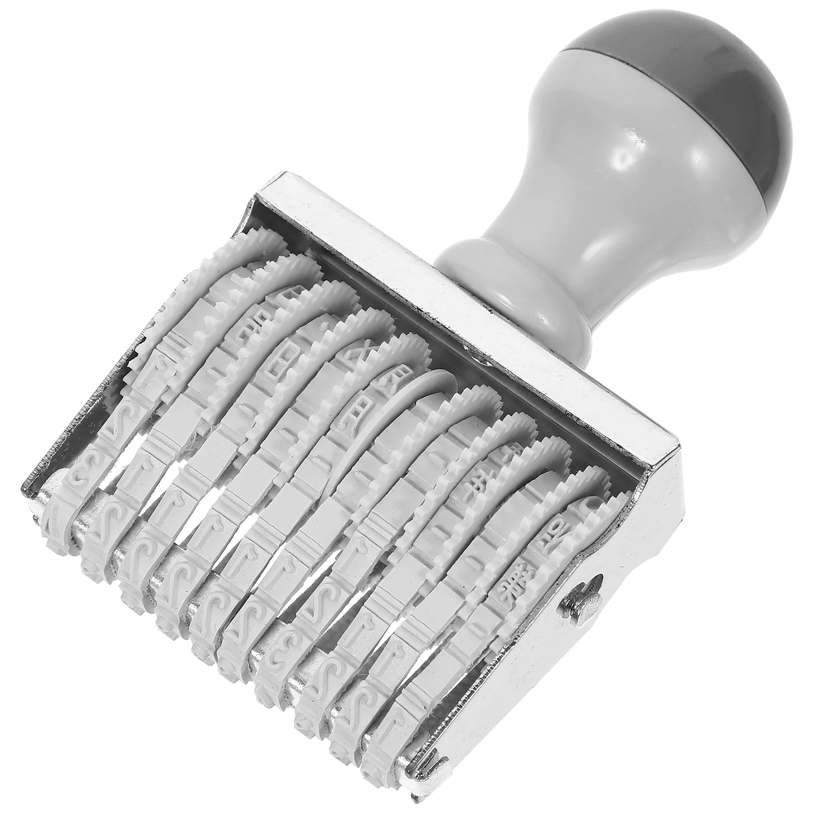 Rubber Date Stamp Alphabet Stamps Daily Use Number Small File Name Portable Rolling Stamper Abs for Multi-use