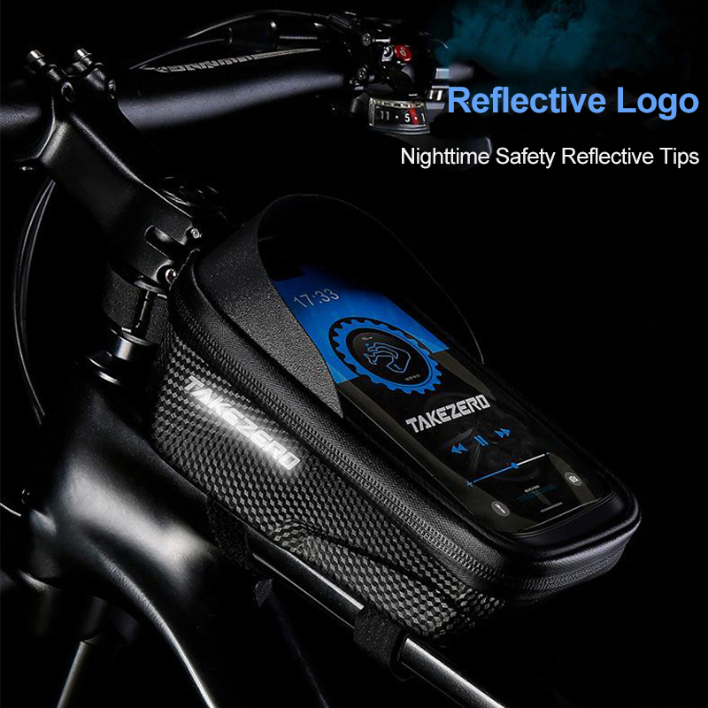 여름 산악 자전거 가방 EVA 하드 쉘 프론트 빔 자전거 가방 로드 바이크 휴대폰 중성 탑 튜브 가방 사이클링 장비