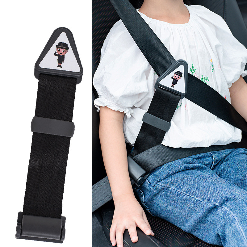 Cinto de segurança infantil para carro, ajuste e fixação, cinto anti-acidente vascular cerebral, fivela de proteção de ombro, ajustador de cinto de segurança para crianças
