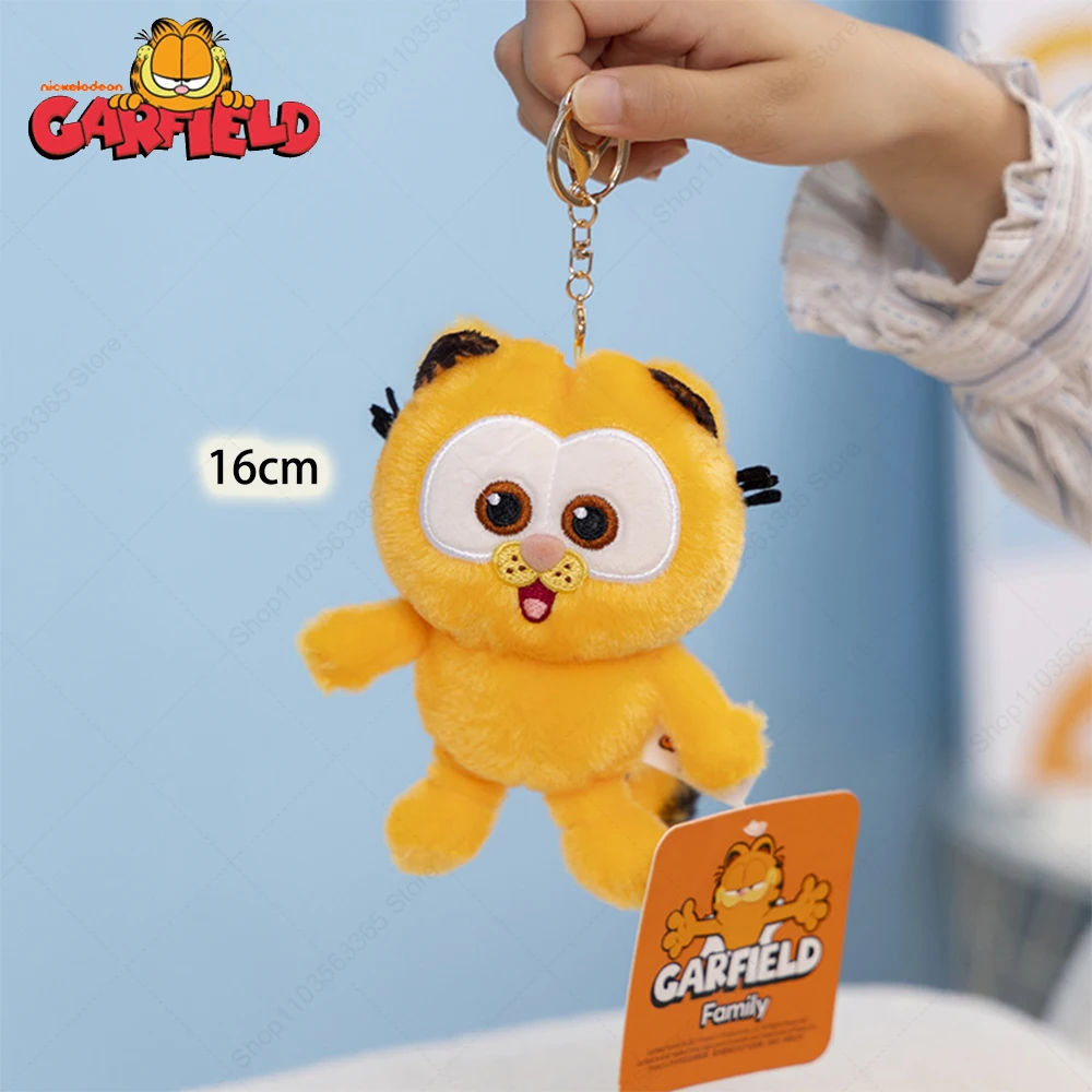Garfield Original Plush ของเล่นน่ารัก Garfield Cat ตุ๊กตาตุ๊กตาพวงกุญแจจี้กระเป๋าเป้สะพายหลังตกแต่งห้องสําหรับของขวัญวันเกิด