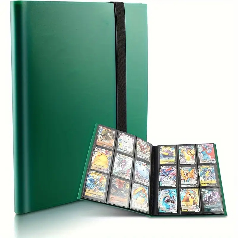 Raccoglitore per carte collezionabili premium in polipropilene a 9 tasche, contiene 360 carte, tasche a caricamento laterale, album da collezione elastico e durevole