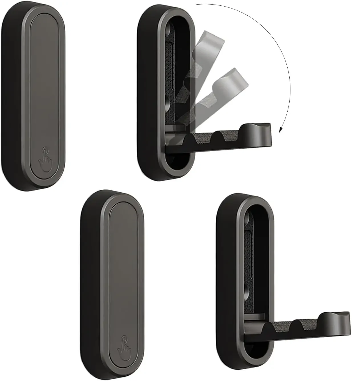 1PC Aluminium Opvouwbare Kledinghaak Opslag voor RV Badkamer Thuis Camper Caravan RV Interieur Accessoires Kledinghaak