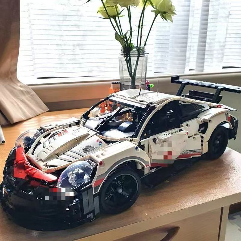 1:10 Scale 42096 Sports Car Building Kit (1580+Pcs) - DIY Assembled Model Car, Construction Blocks Set, Ideal Birthday Gift