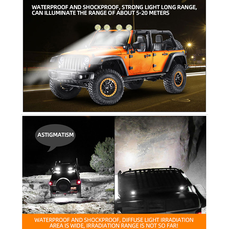 1ชิ้นไฟ16SMD LED 48W สำหรับรถยนต์ไฟตัดหมอกอัตโนมัติไฟตัดหมอกออฟโรดสำหรับรถ ATV SUV สปอตไลท์1ชิ้น