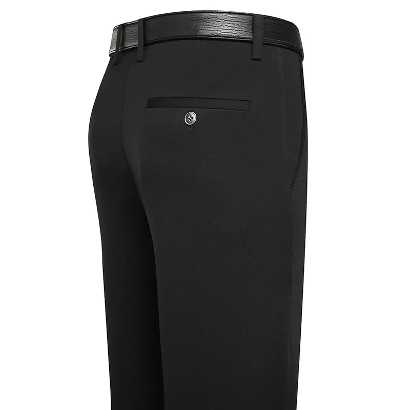Herrenhose, dehnbare Anzughose, Sommer, Frühling, lässige Business-Hose, atmungsaktiv, bequem, locker, gerade, formelle Hose